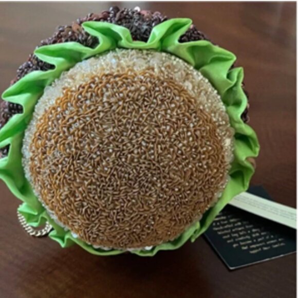 Hand Made in India Beaded Hamburger Bag Crossbody Rare Unique Viral Tik Tok - Picture 4 of 11